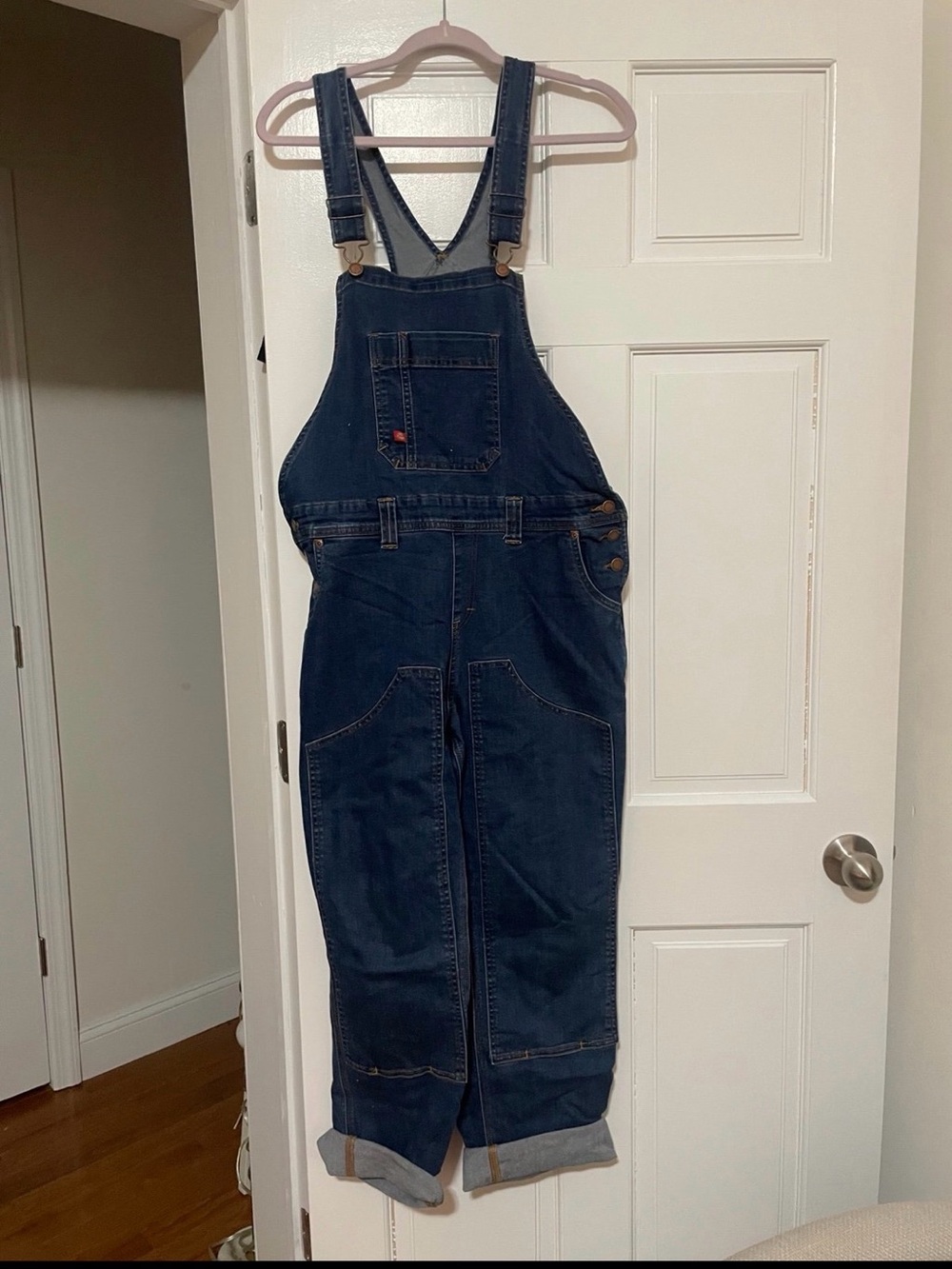 Dickies Dark Blue Denim Overalls - hems not cut